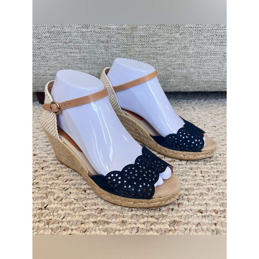 Anthropologie Kanna Suede Espadrille Wedge Sandals